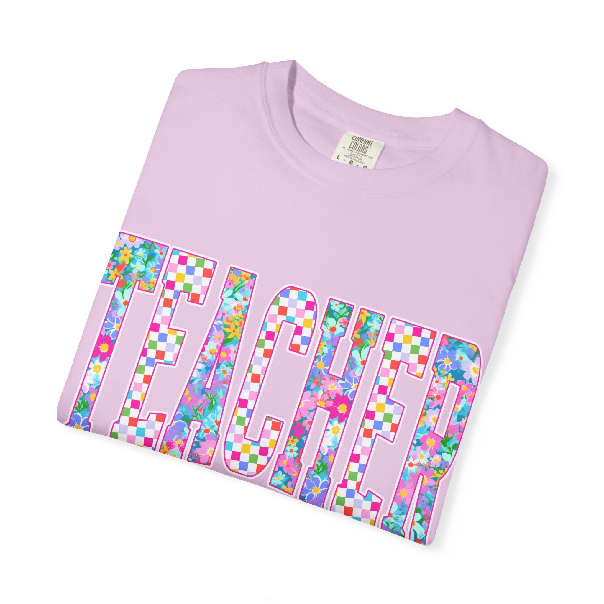 Teacher Floral Comfort Colors T-Shirt