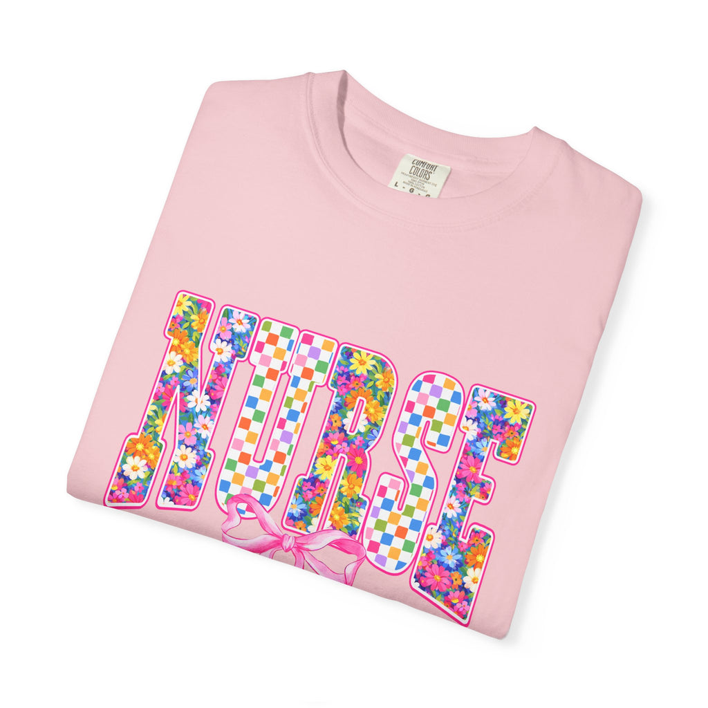 "NURSE" Floral Graphic T-Shirt