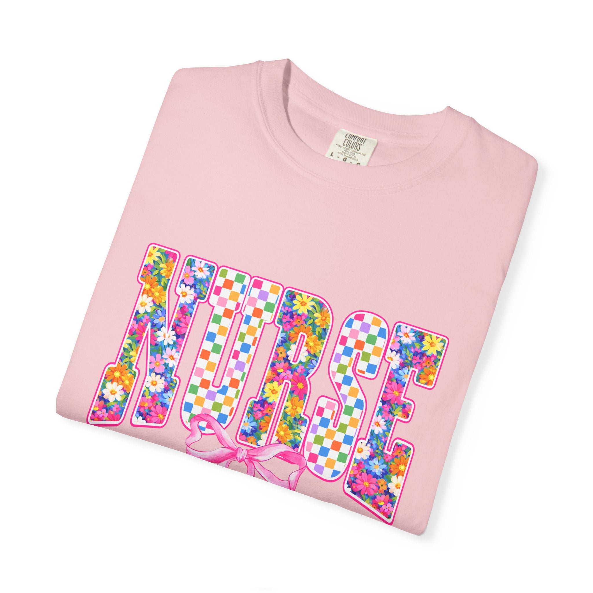 "NURSE" Floral Graphic T-Shirt