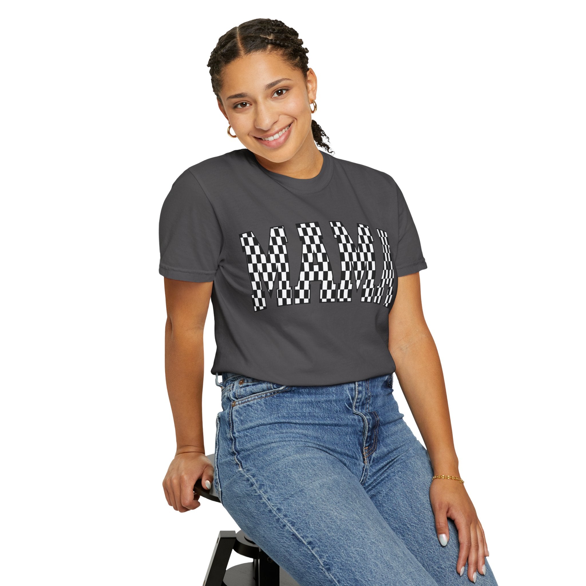 MAMA Checkered Comfort Colors T-Shirt