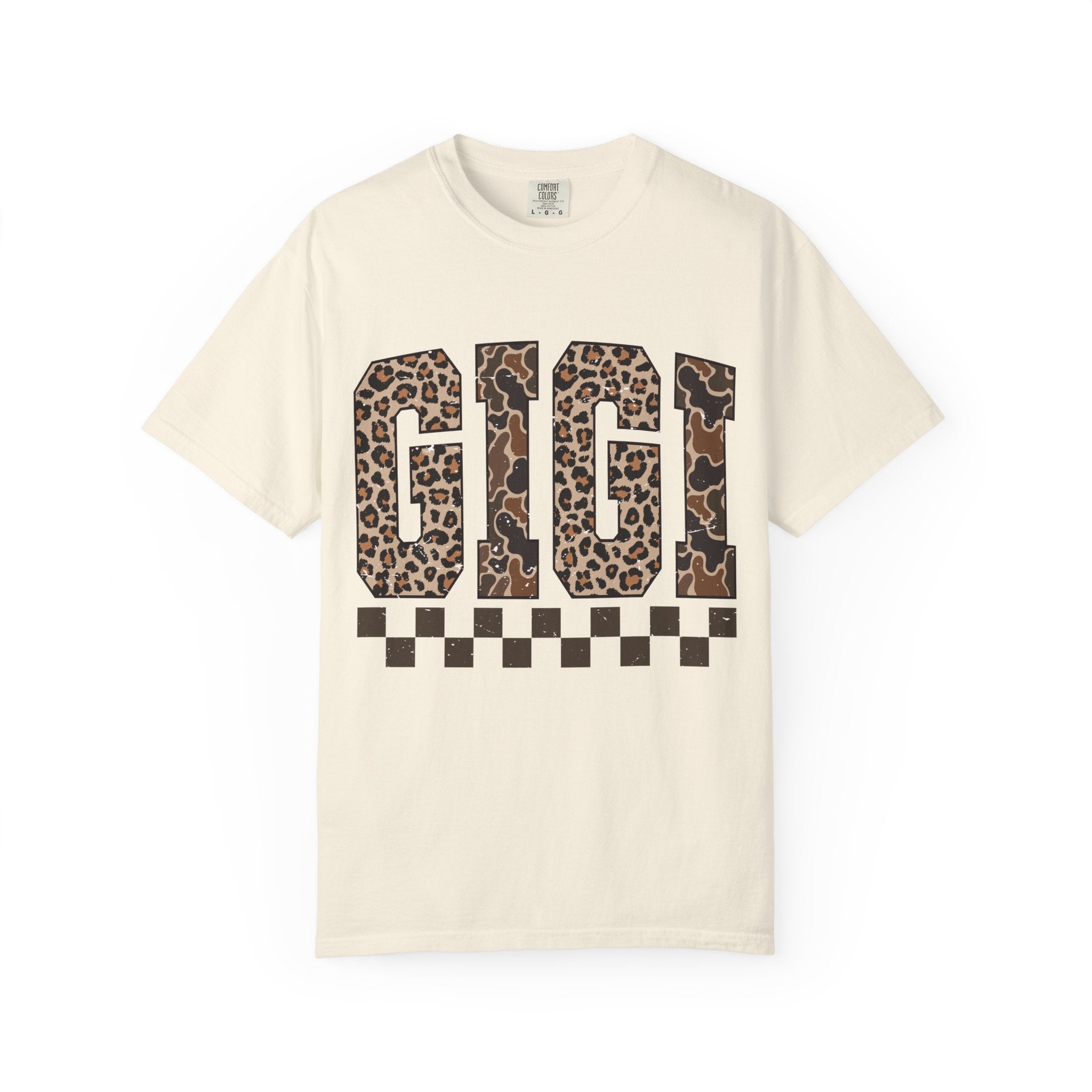 GIGI  Leopard-Checkered Print T-Shirt