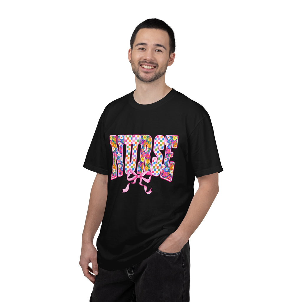 "NURSE" Floral Graphic T-Shirt