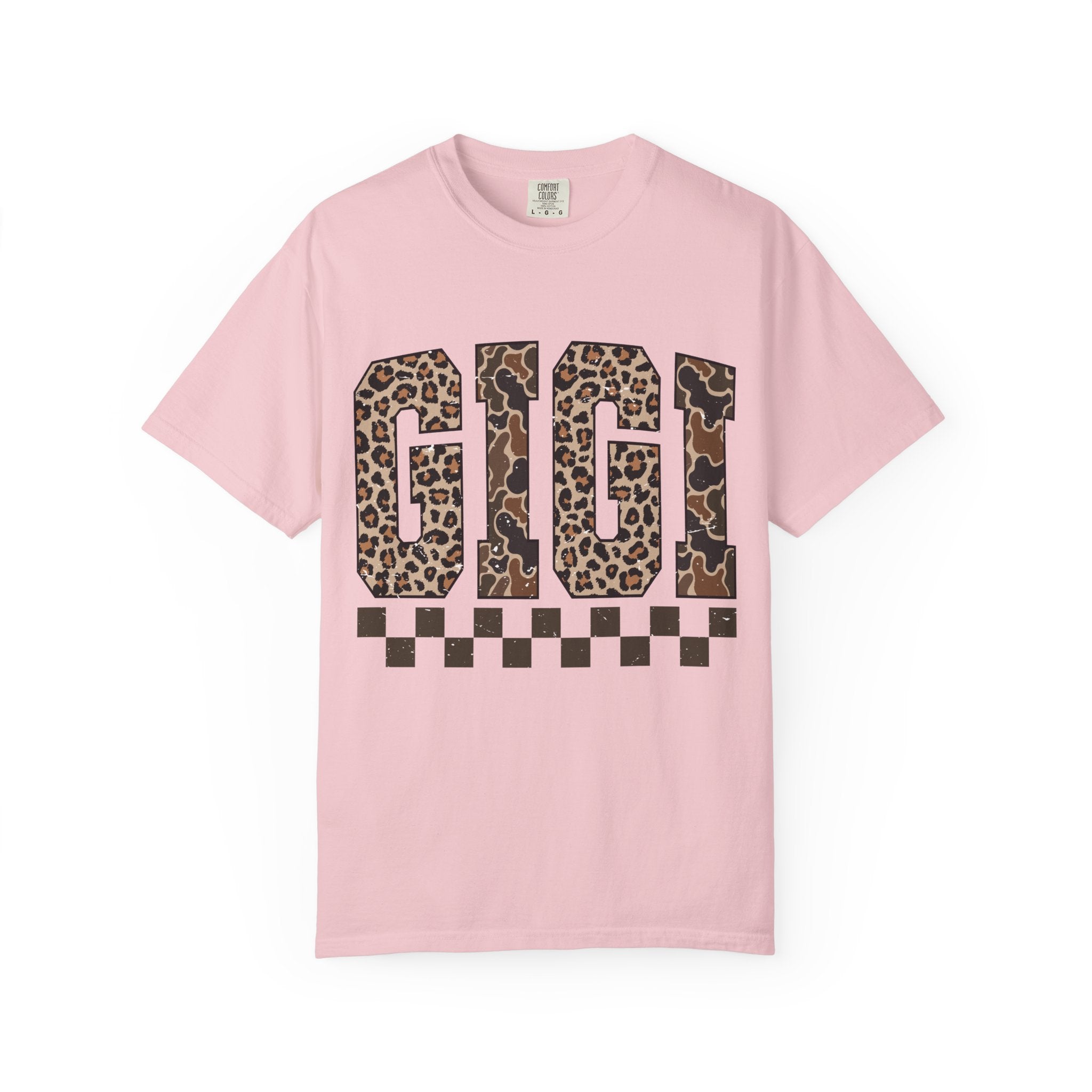 GIGI  Leopard-Checkered Print T-Shirt