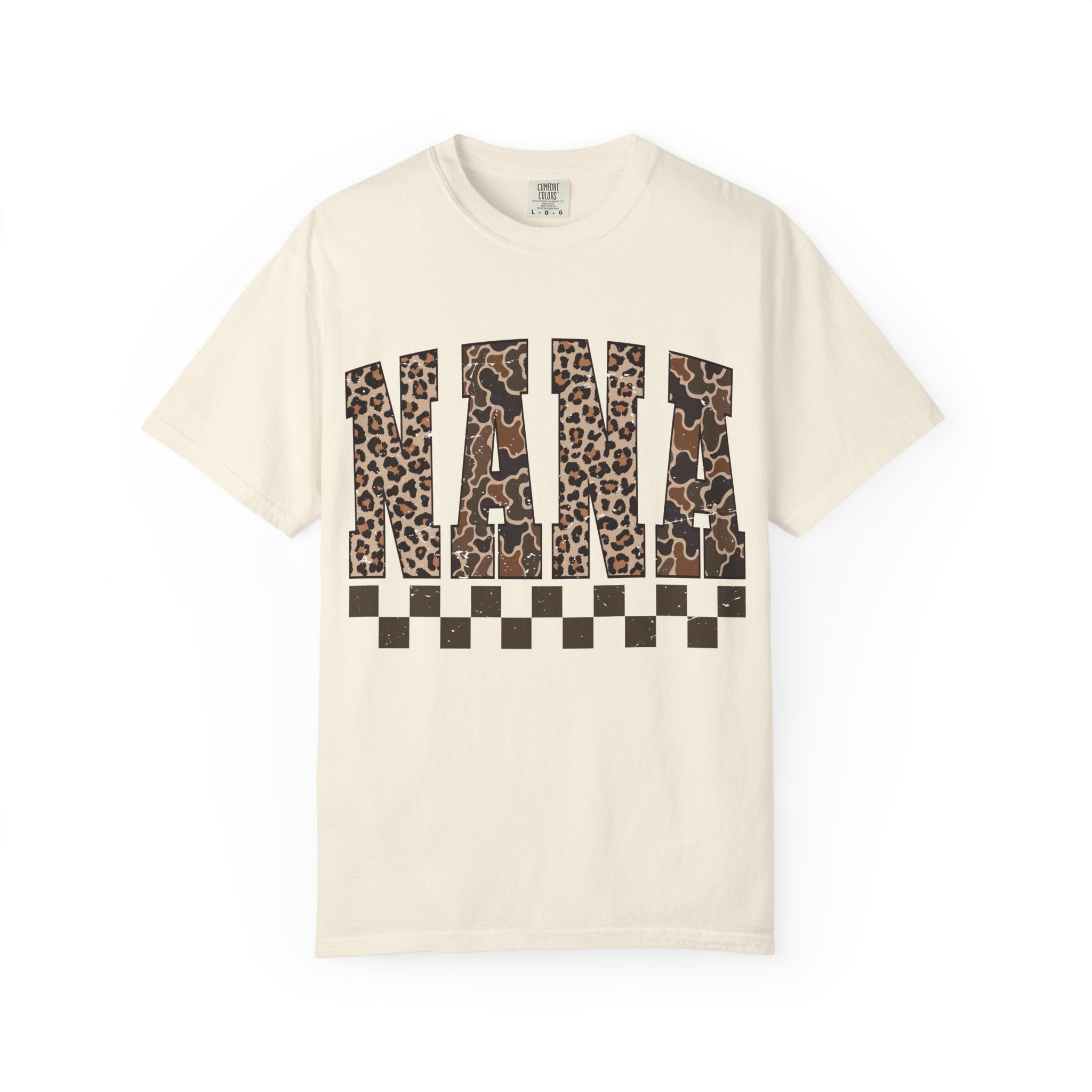 Nana Leopard-Checkered Print T-Shirt